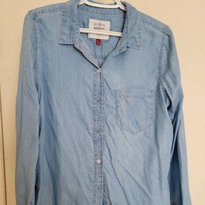 Denim chambray button down